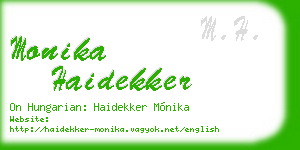 monika haidekker business card