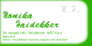 monika haidekker business card